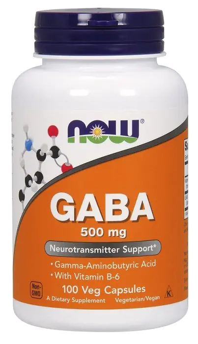 Now Foods Gaba με βιταμίνη B6 500 mg, Kapułki