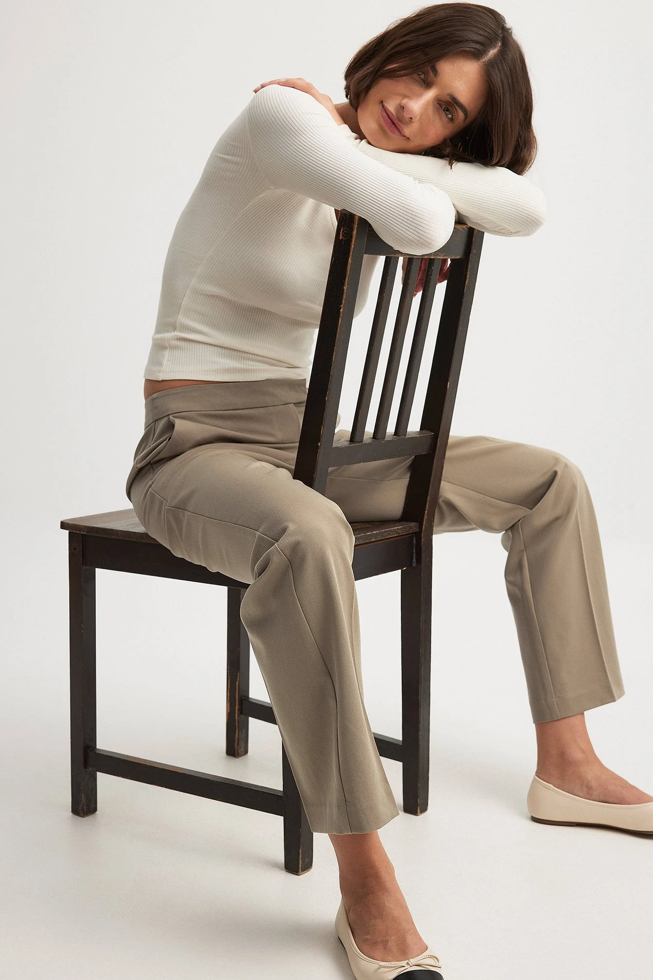 Anzughose mit niedriger Taille