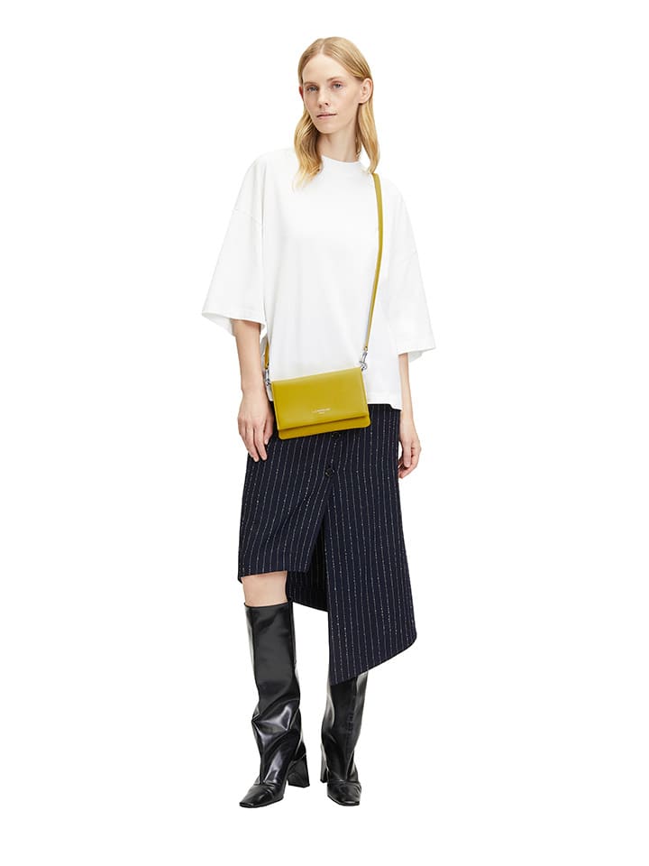 LIEBESKIND BERLIN Leder-Umhängetasche in Gelb - (B)22 x (H)13,5 x (T)2 cm günstig kaufen onesize