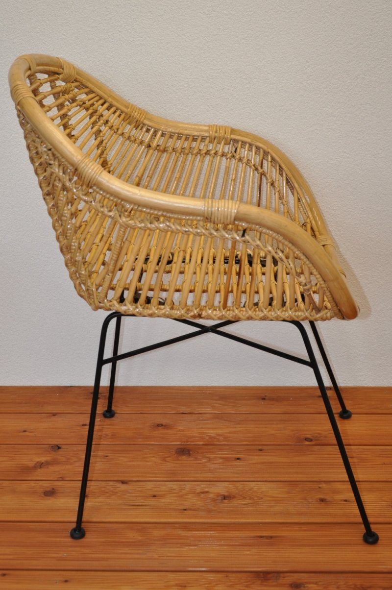 Rattani Rattanstuhl Rattanstuhl, Rattansessel Alvov honigfarben, Rattan + Metall