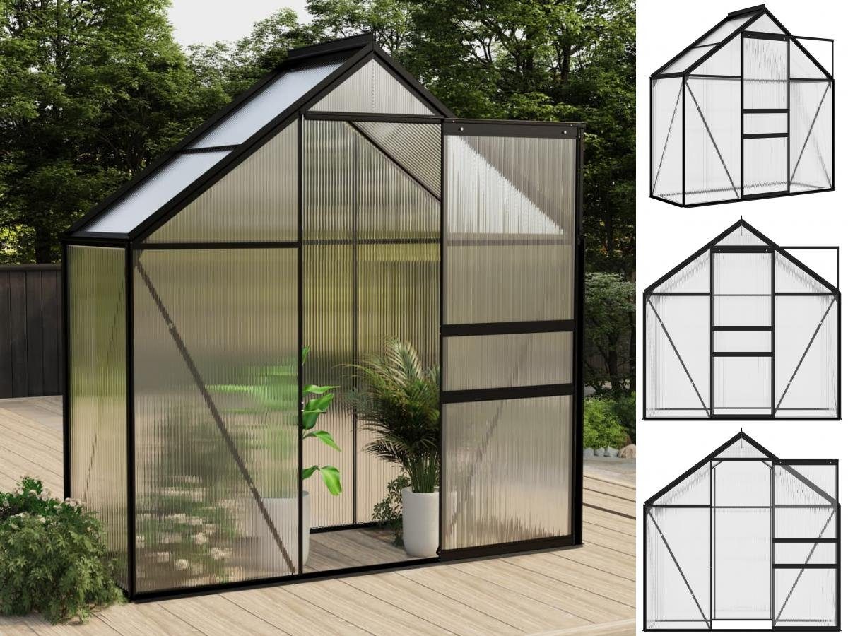 vidaXL Gewächshaus Gewächshaus Anthrazit Aluminium 1,33 m²