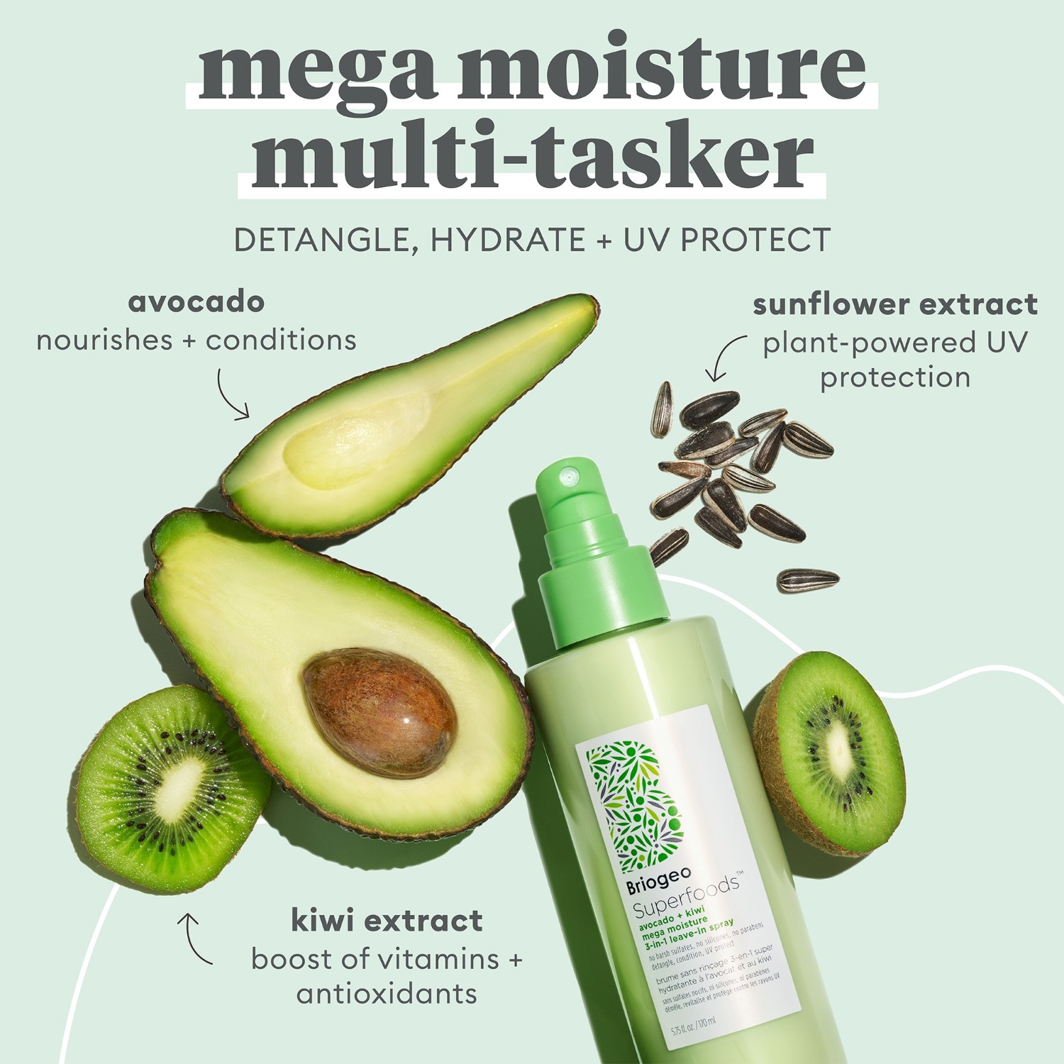 Avocado + Kiwi Mega Moisture 3-in-1 Leave-In Spray