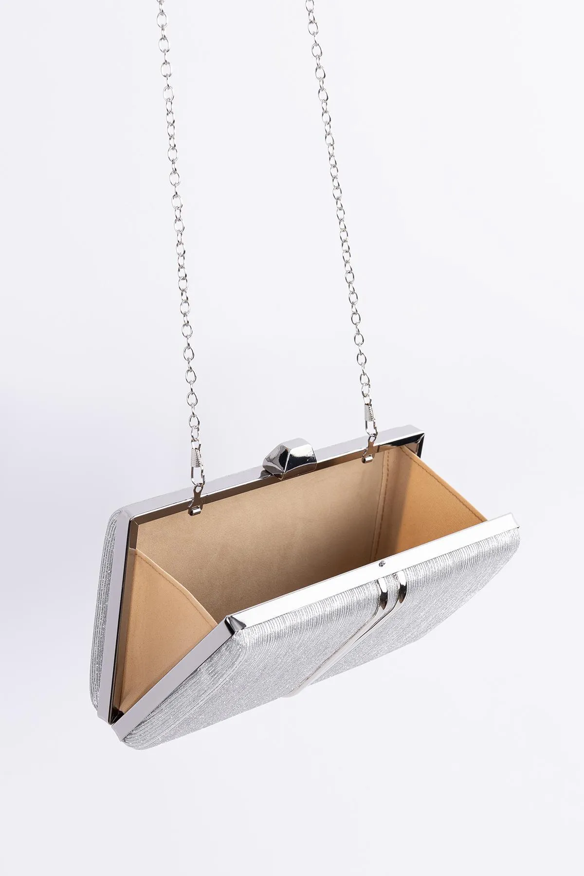 Getcho  Tuca Damen-Clutch-Portfolio und Abendkleid-Tasche aus glänzendem Stoff
