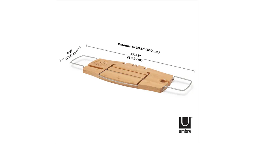 umbra Aquala Badewannenhalter Natur