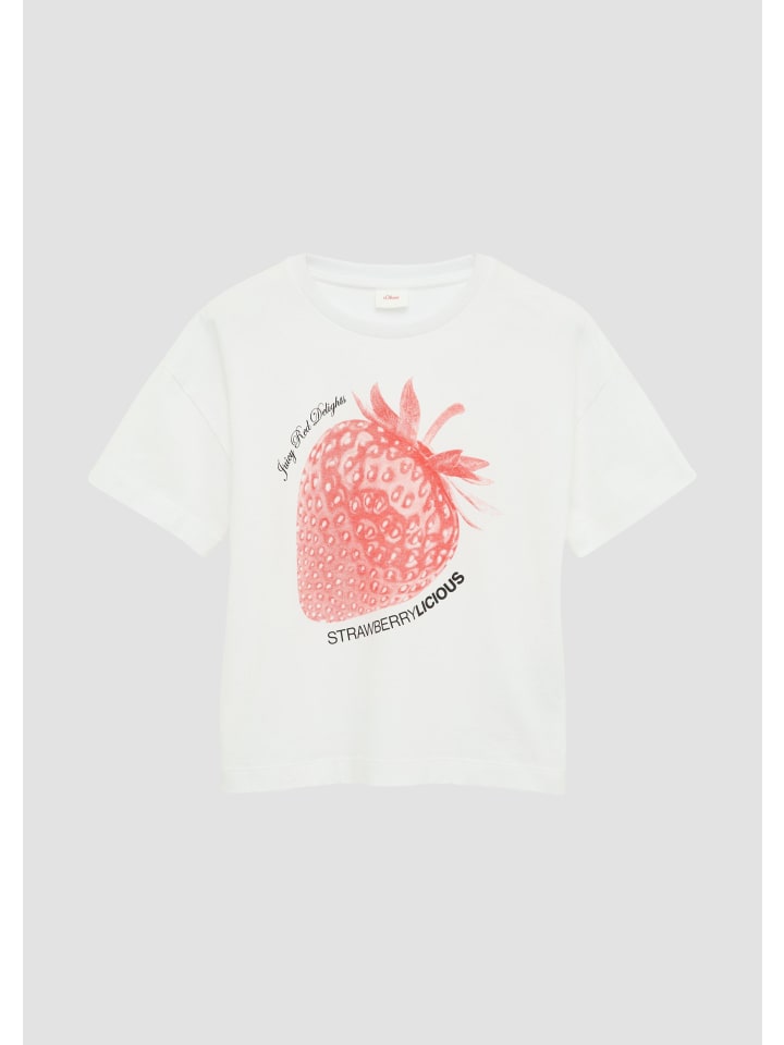 s.Oliver T-Shirt kurzarm in Weiß günstig kaufen