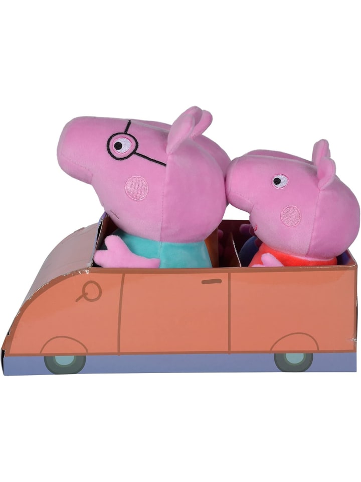 Simba Peppa Wutz Plüschtier - Familie im Auto (4-tlg) in mehrfarbig günstig kaufen onesize