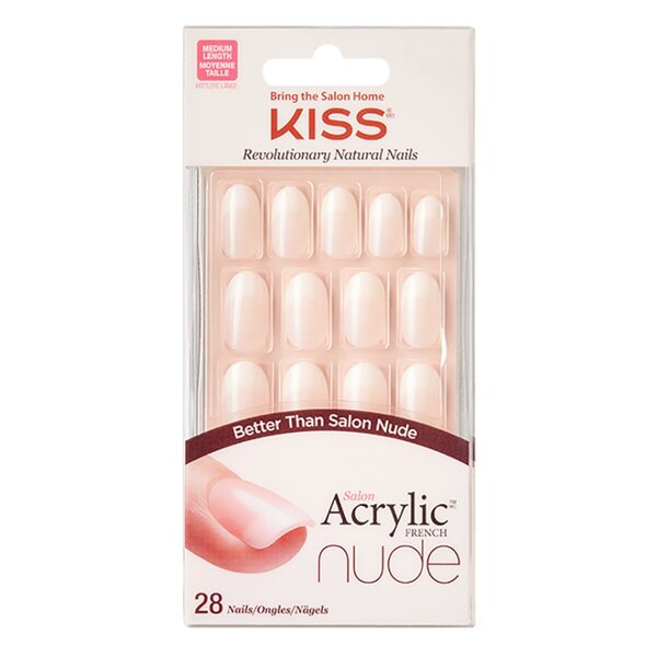 Kiss Nude Oval -tekokynnet 28 kpl