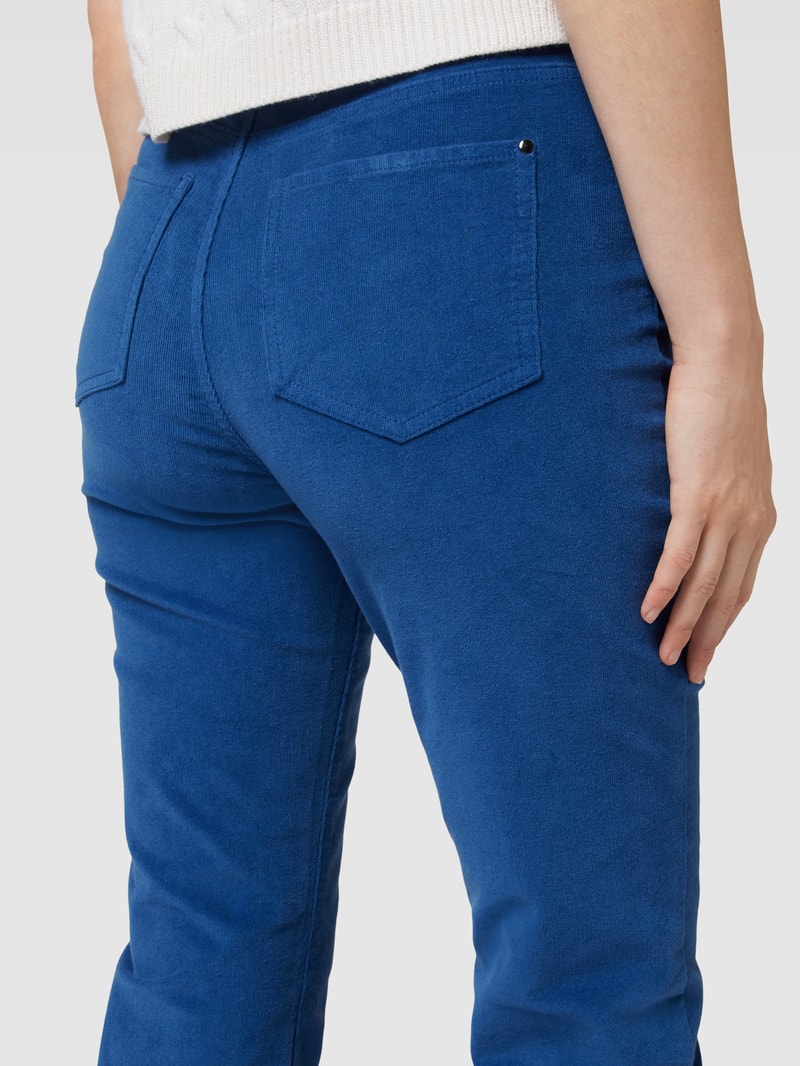 Hose mit Knopf- und Reißverschluss in blau