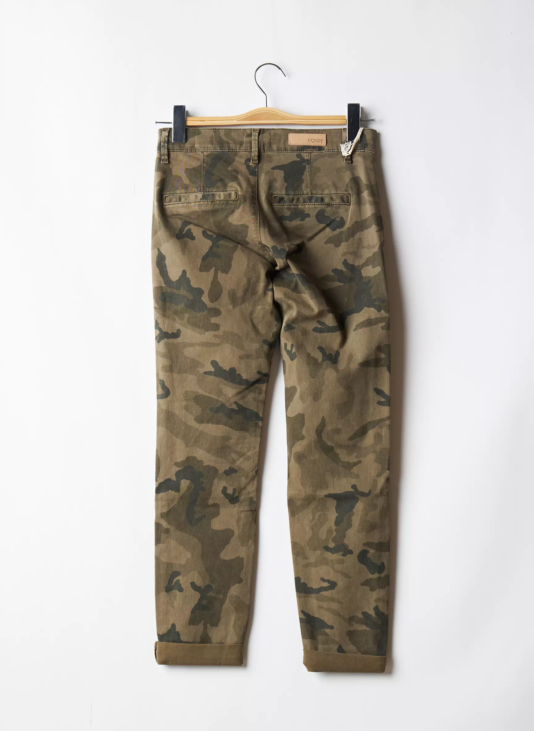Happy Pantalons Chino Femme couleur vert