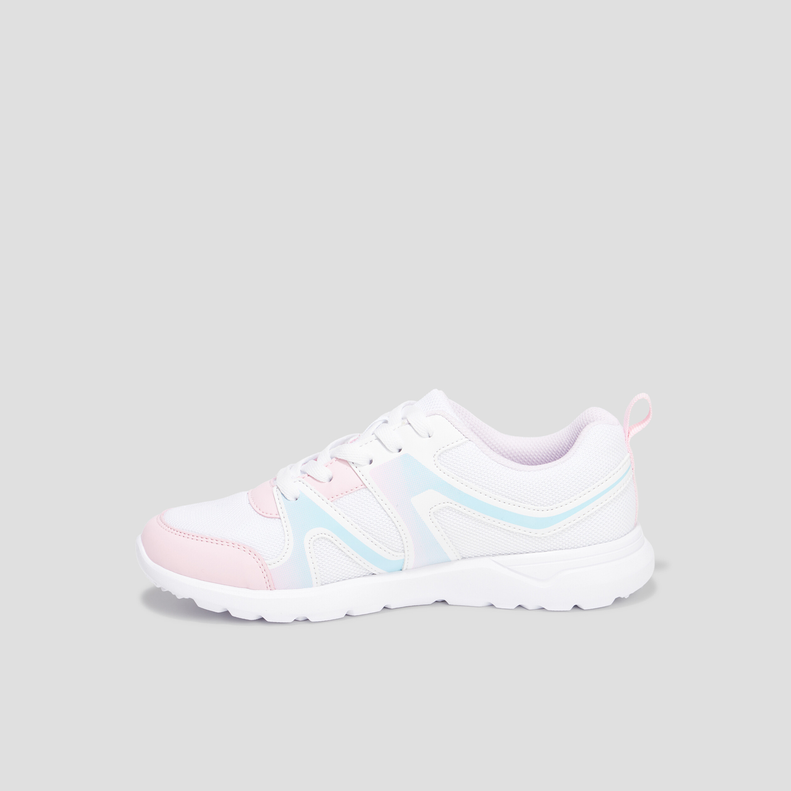 Baskets running à lacets blanc fille | La Halle