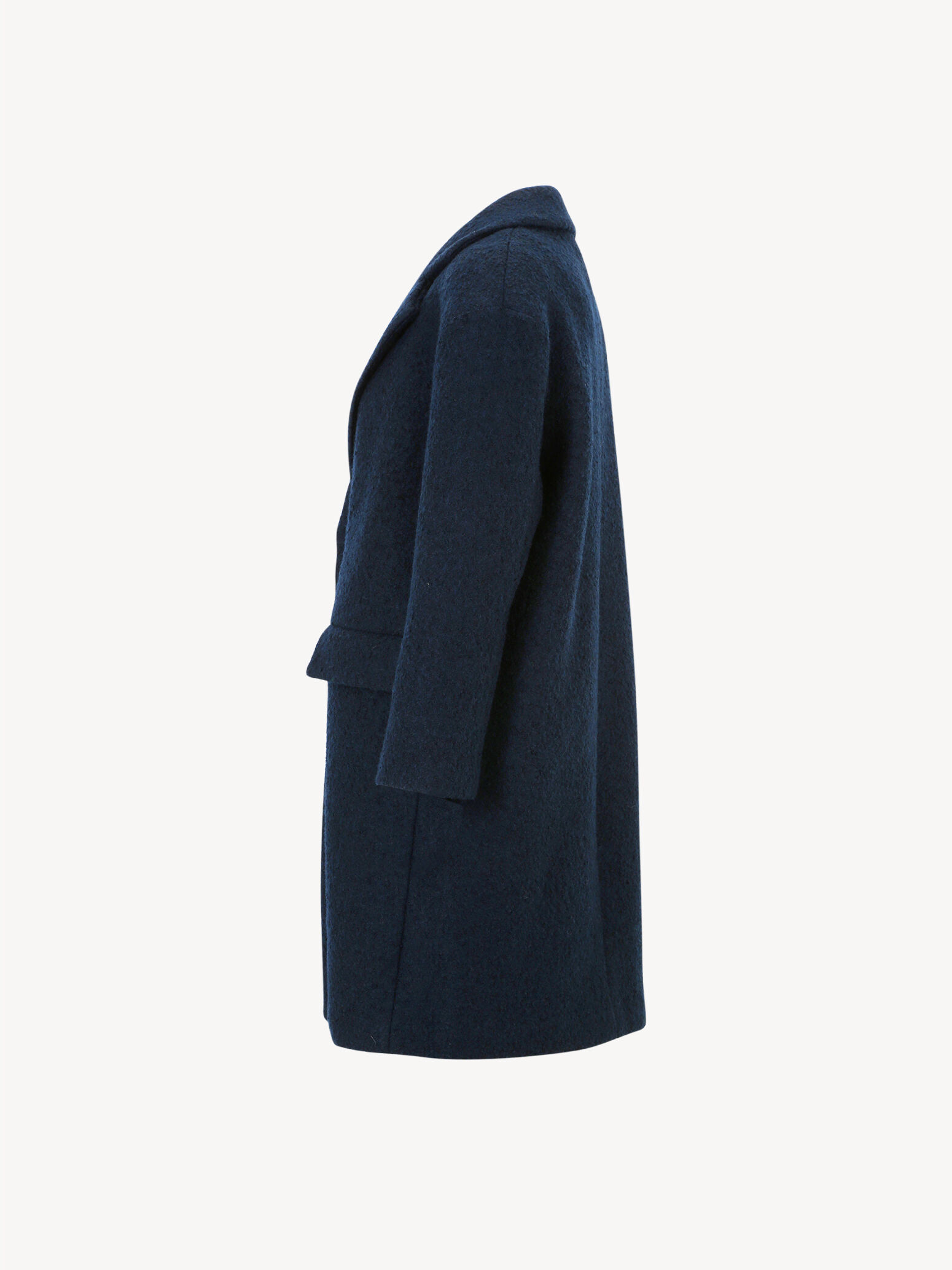 Manteau en laine - bleu doublure chaude