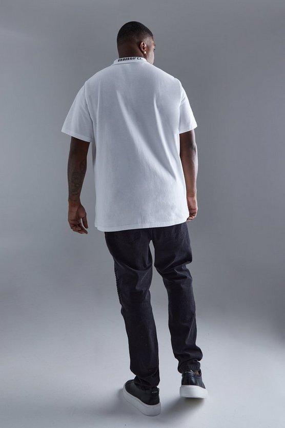 Plus Man Pique Poloshirt mit Official Kragen