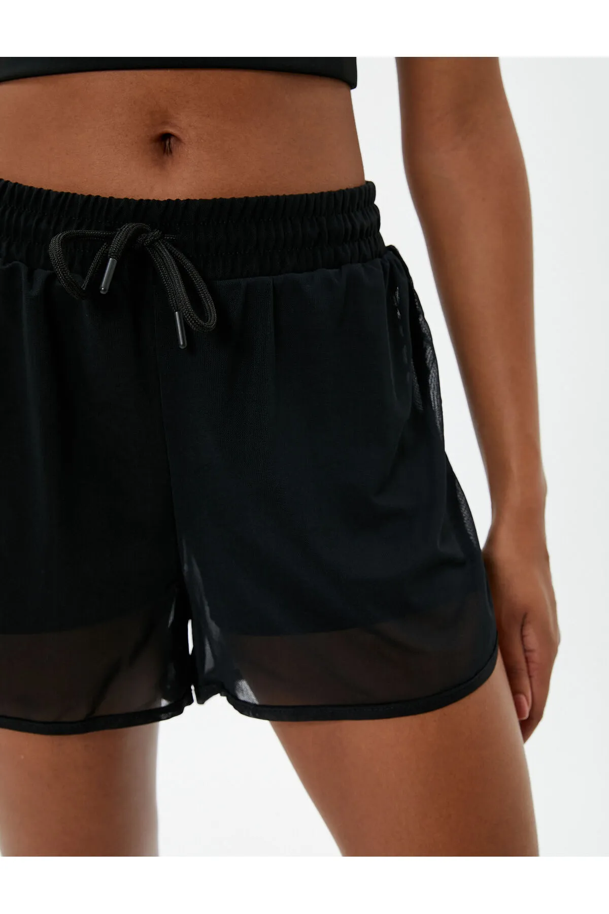 Koton  Netzstrumpfhosen-Shorts mit Bindebund