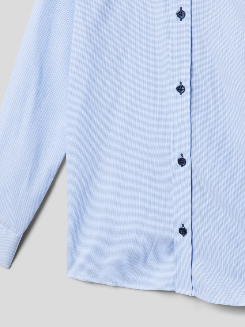 Slim Fit Hemd mit Allover-Muster in bleu