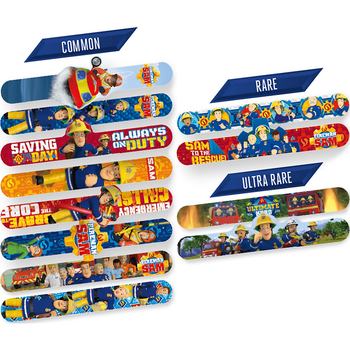 Slap-Snap-Bands Fireman Sam 6 Stück