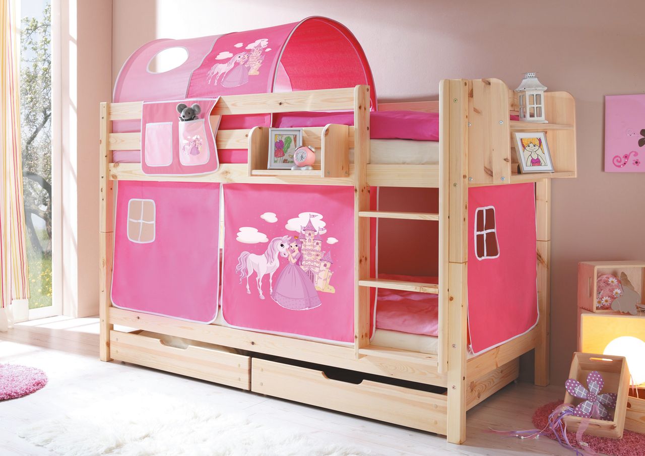 Ticaa Etagenbett Marcel Kiefer Horse (pink)