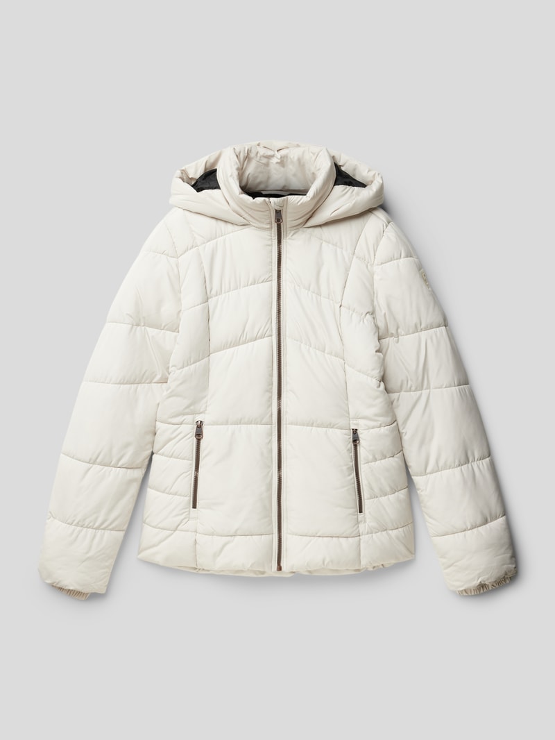 Steppjacke mit Kapuze in offwhite
