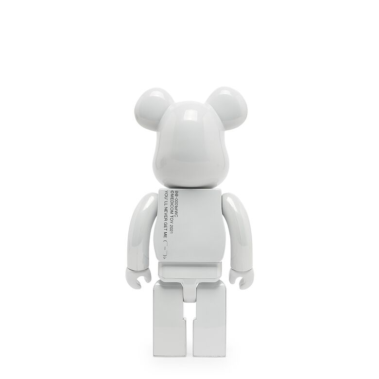 Medicom Bearbrick 1st Model White Chrome 400% white