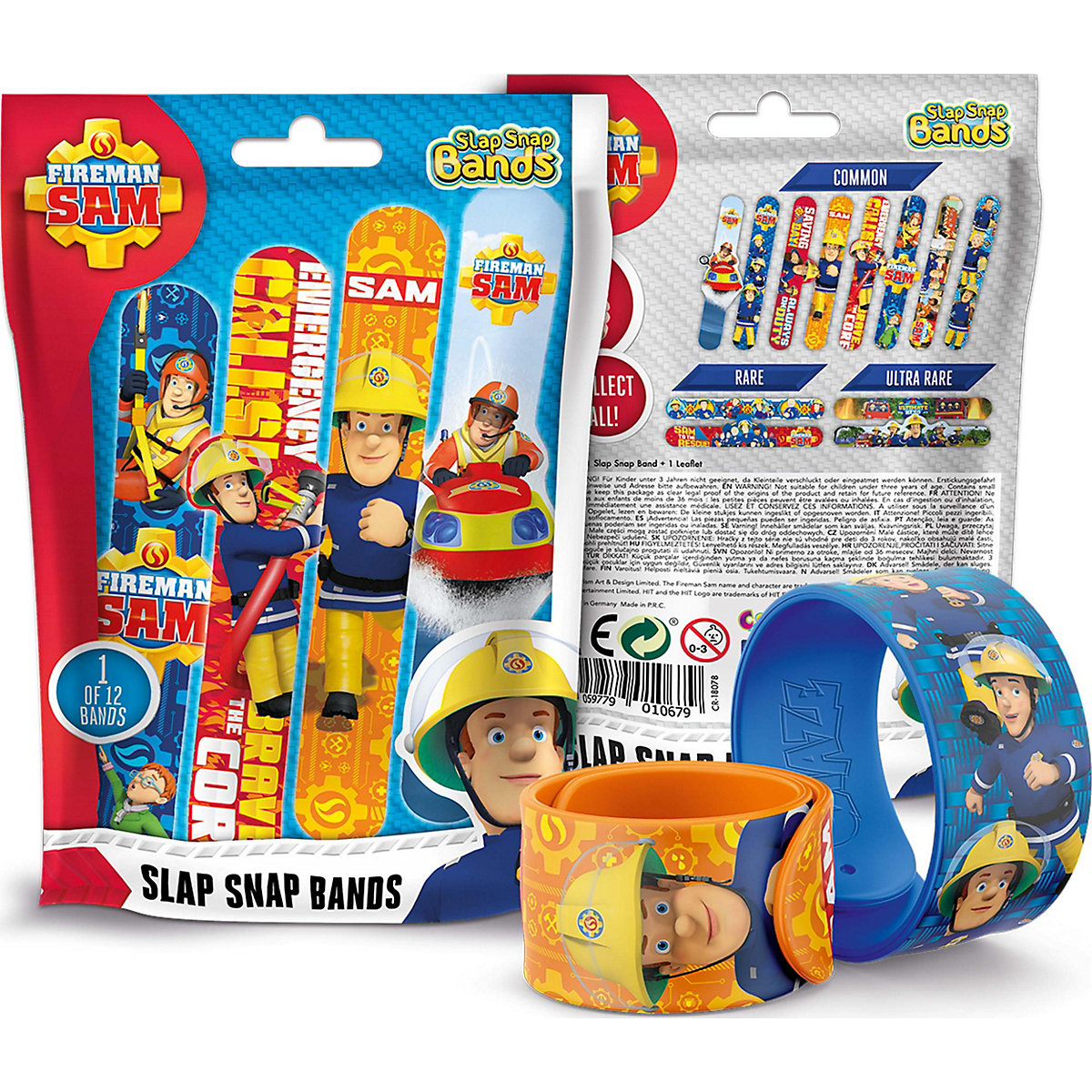 Slap-Snap-Bands Fireman Sam 6 Stück