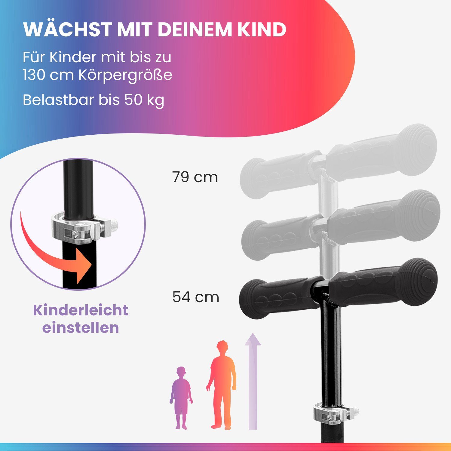 fun pro Cityroller ONE DeLuxe Kinderroller, Kick Scooter Roller Kinder - Stunt Tretroller Kinder klappbar