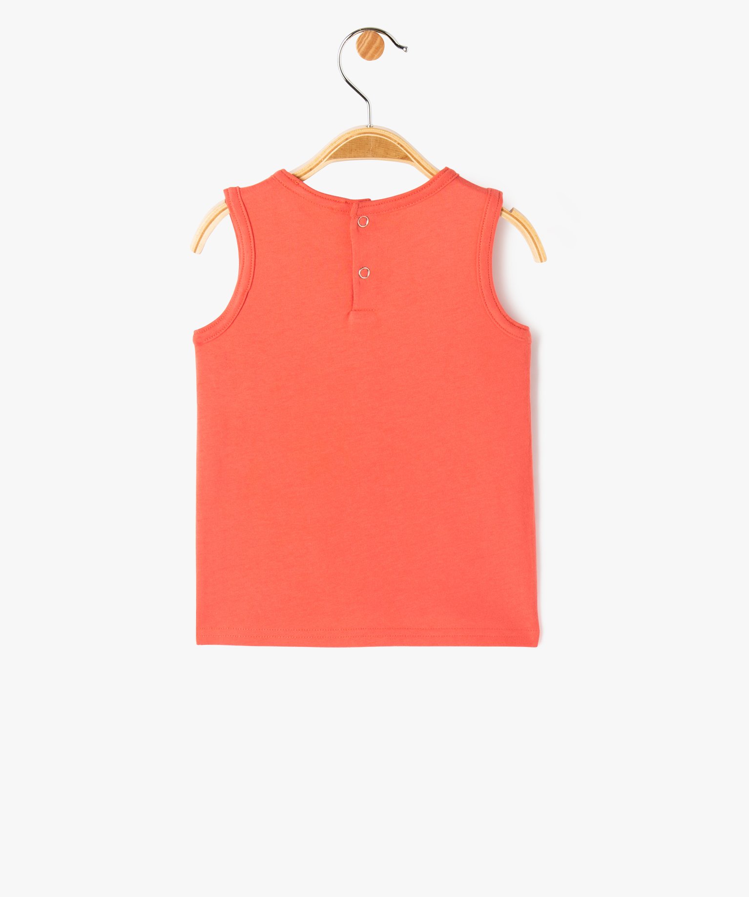 Débardeur en coton avec broderie bébé Garçon rouge | GEMO
