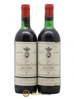Marquis de Saint Estèphe  1975 - Lot de 2 Bouteilles