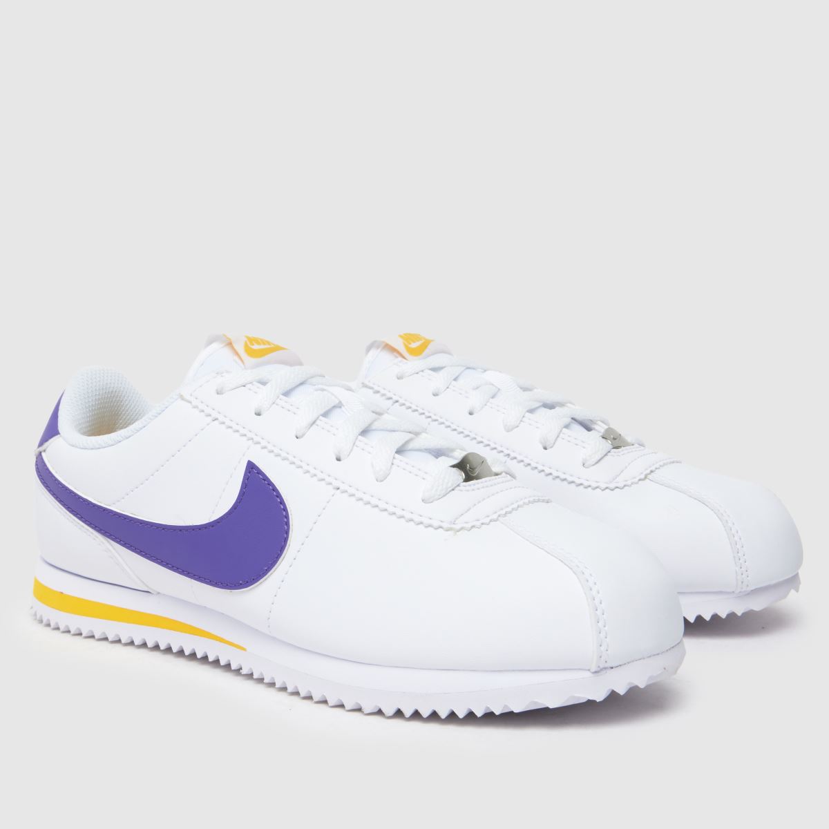 Nike fehér és lila Cortez lányka edzőcipők