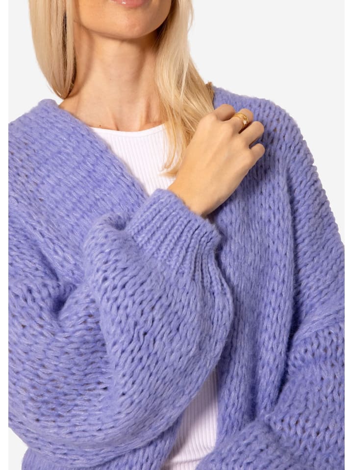 SASSYCLASSY Oversize Strick-Cardigan in Flieder günstig kaufen
