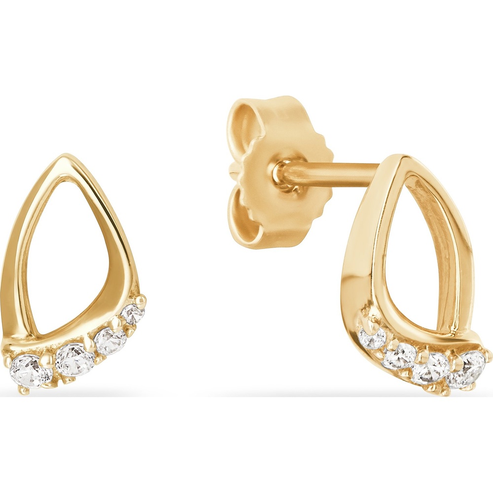 FAVS Boucles d'oreilles à fermoir à poussette 585 Or jaune Boucles d'oreilles