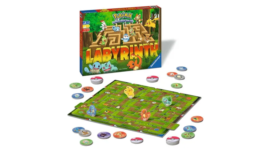 Ravensburger Spiel - Pokémon Labyrinth - Familienspiel für 2-4 Spieler ab 7 Jahren