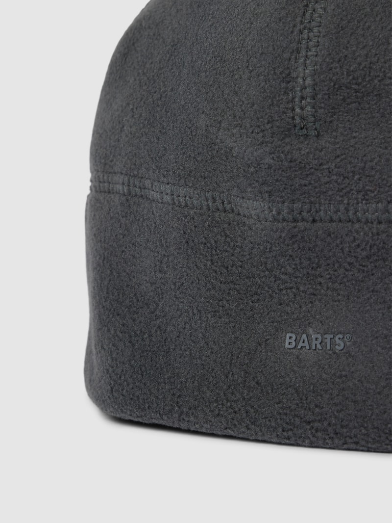 Mütze mit Label-Detail Modell 'BASIC' in dunkelgrau