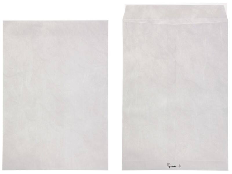 Tyvek Briefumschläge B4 54 g/m² Weiß Ohne Fenster Abziehstreifen 250 x 353 mm 100 Stück