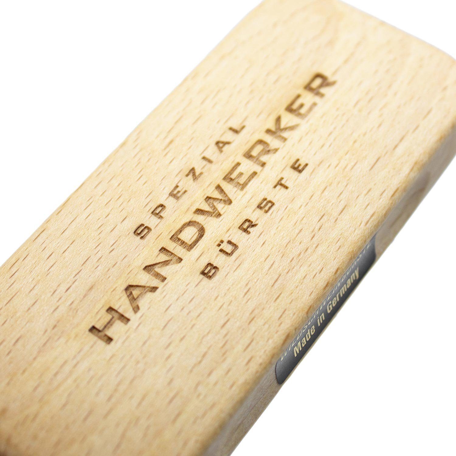 Landshop24 Nagelbürste Gärtnerseife - Handwerkerseife + Handwerkerbürste schwarze Borste, Spar-Set, 2-tlg., Handwerkerset, straffe Wildschweinborste