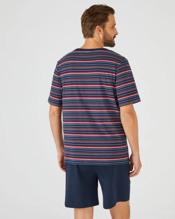 Pyjashort rayé en maille jersey