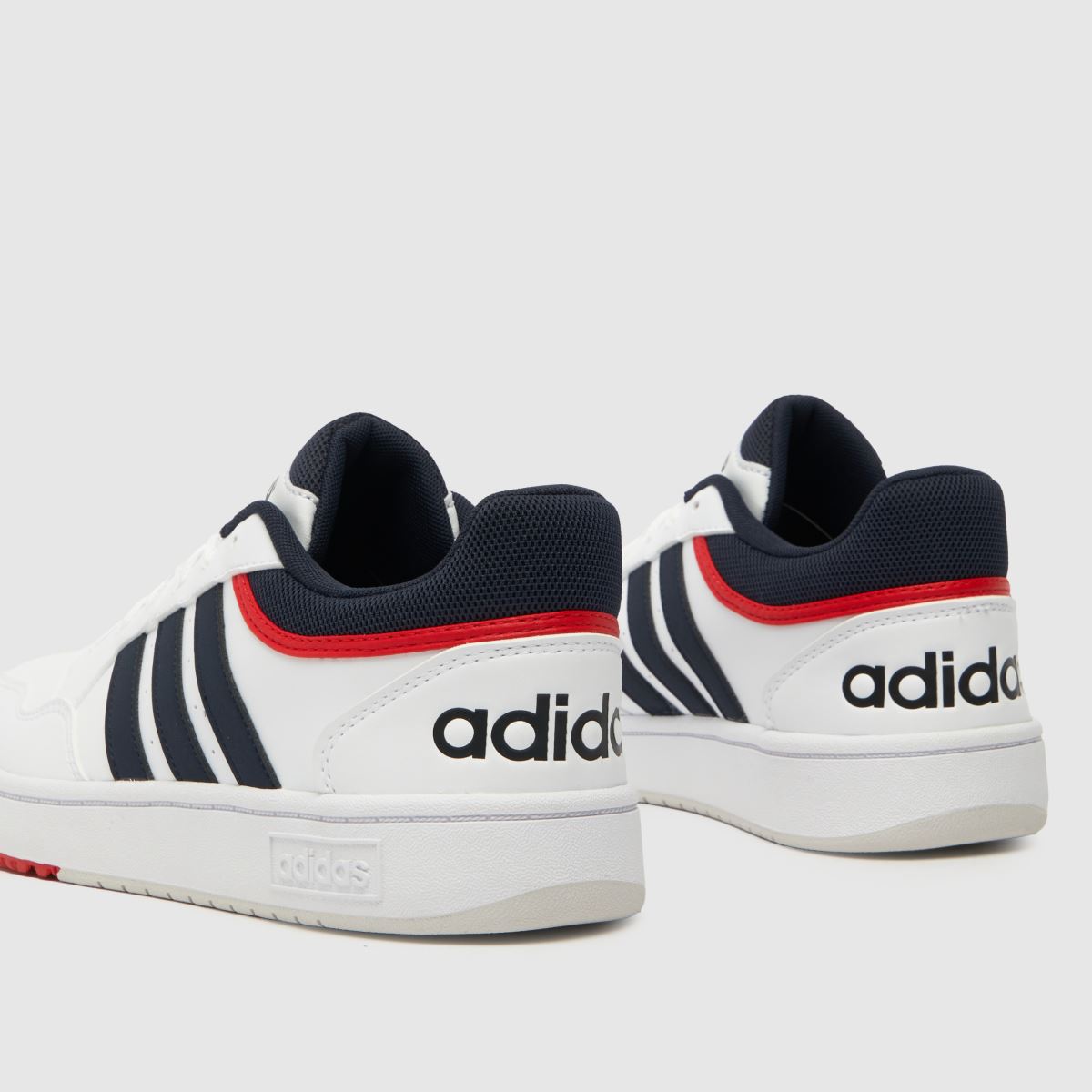 adidas Hoops 3.0 cipők fehér és sötétkék színben