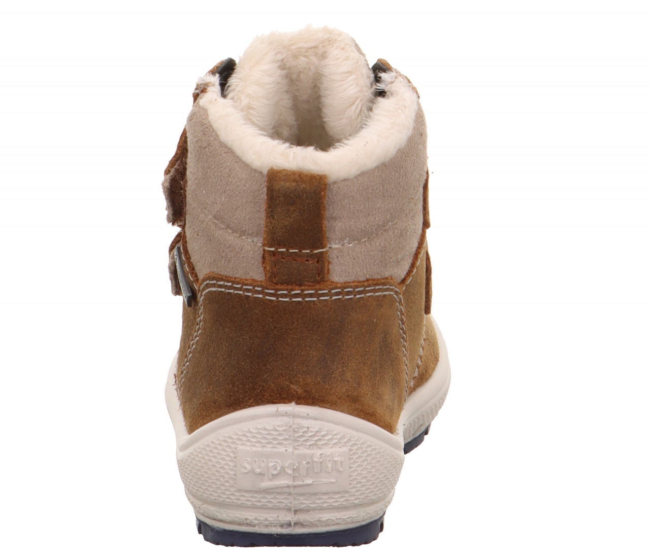 GROOVY - Braun/Beige Boots mit Klettverschluss