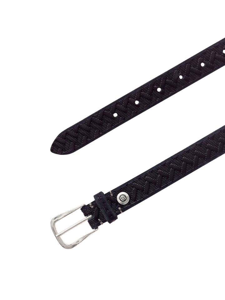 b.belt Gürtel Leder in schwarz günstig kaufen