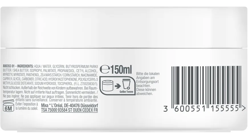 Mixa Panthenol Comfort Hautberuhigende Creme 150 ml