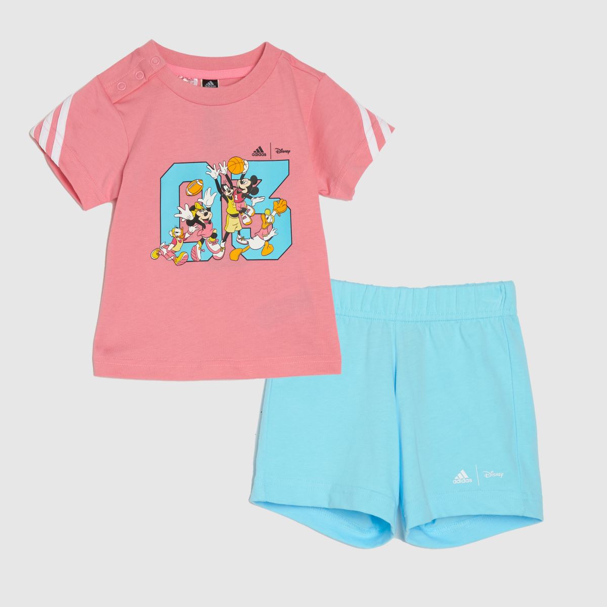 adidas gyerek Disney póló és rövidnadrág rózsaszínben