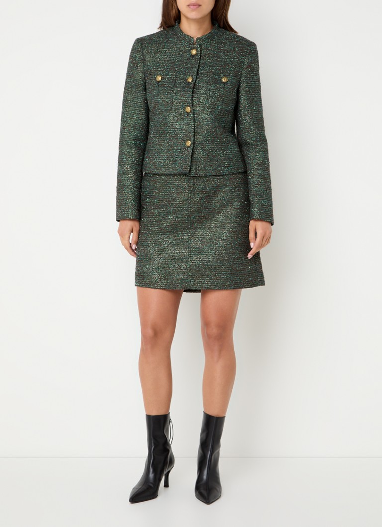 Mini-jupe Claudia Sträter en tweed et lurex