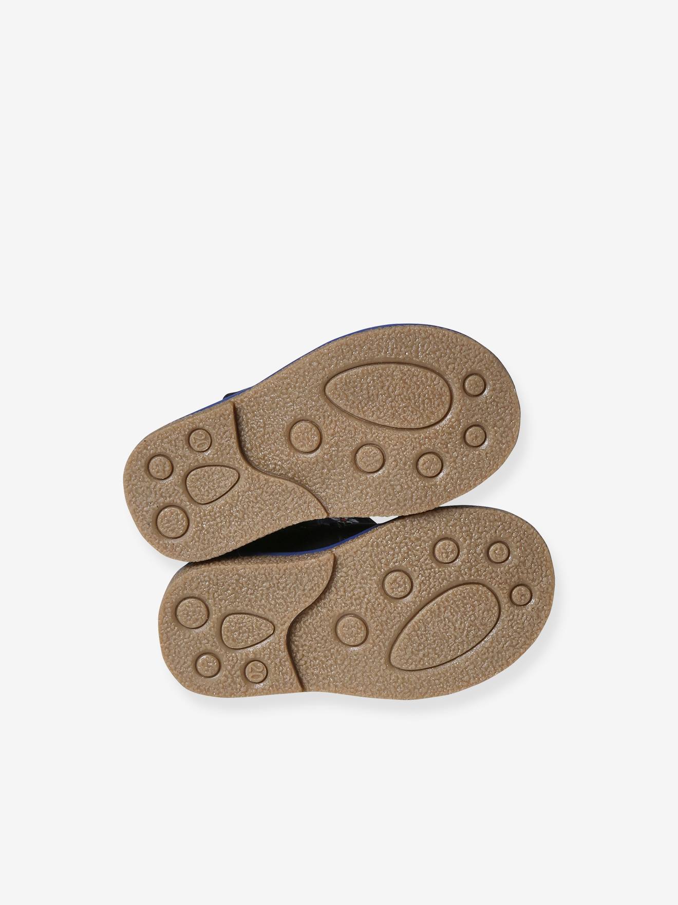Vertbaudet Baby Boots mit Reißverschluss - blau bedruckt