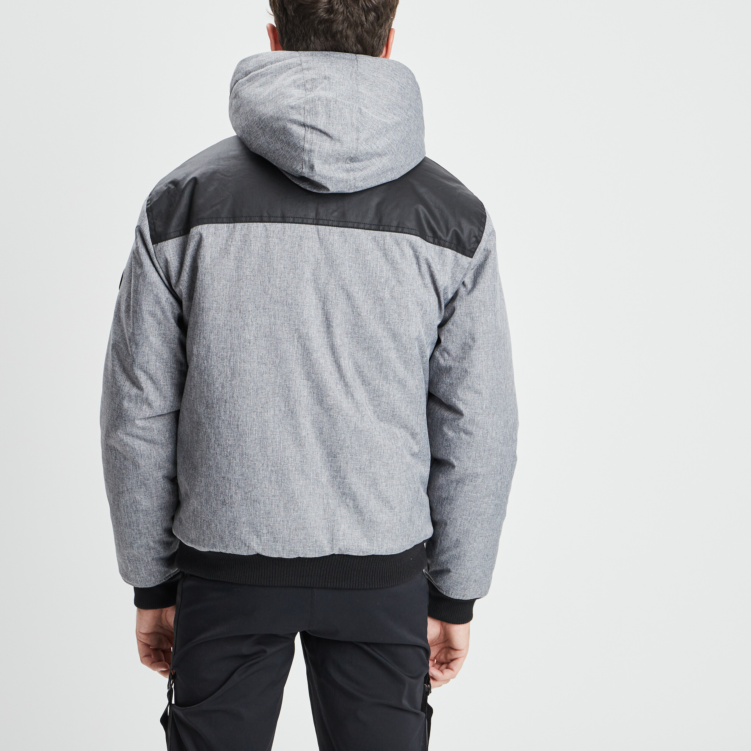 Blouson droit à capuche gris garçon | La Halle