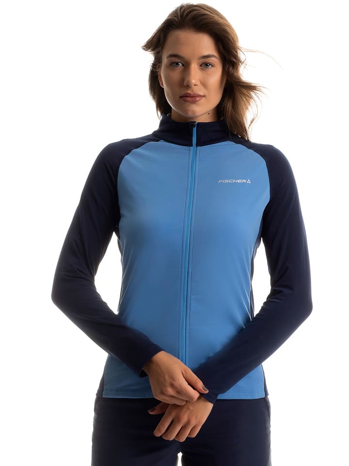 Fischer Fleecejacke in Blau/ Dunkelblau günstig kaufen