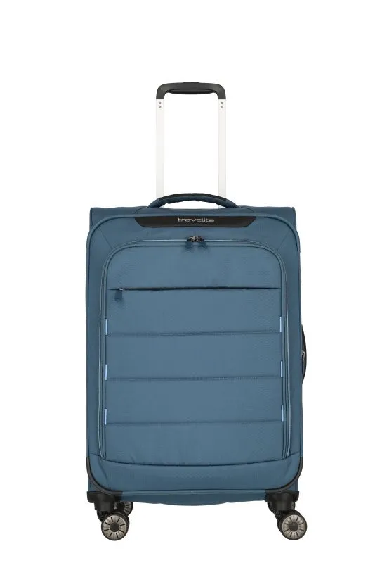 Travelite SKAII Kofferset 4 Rollen Größe L\/M\/S - Panoramablau