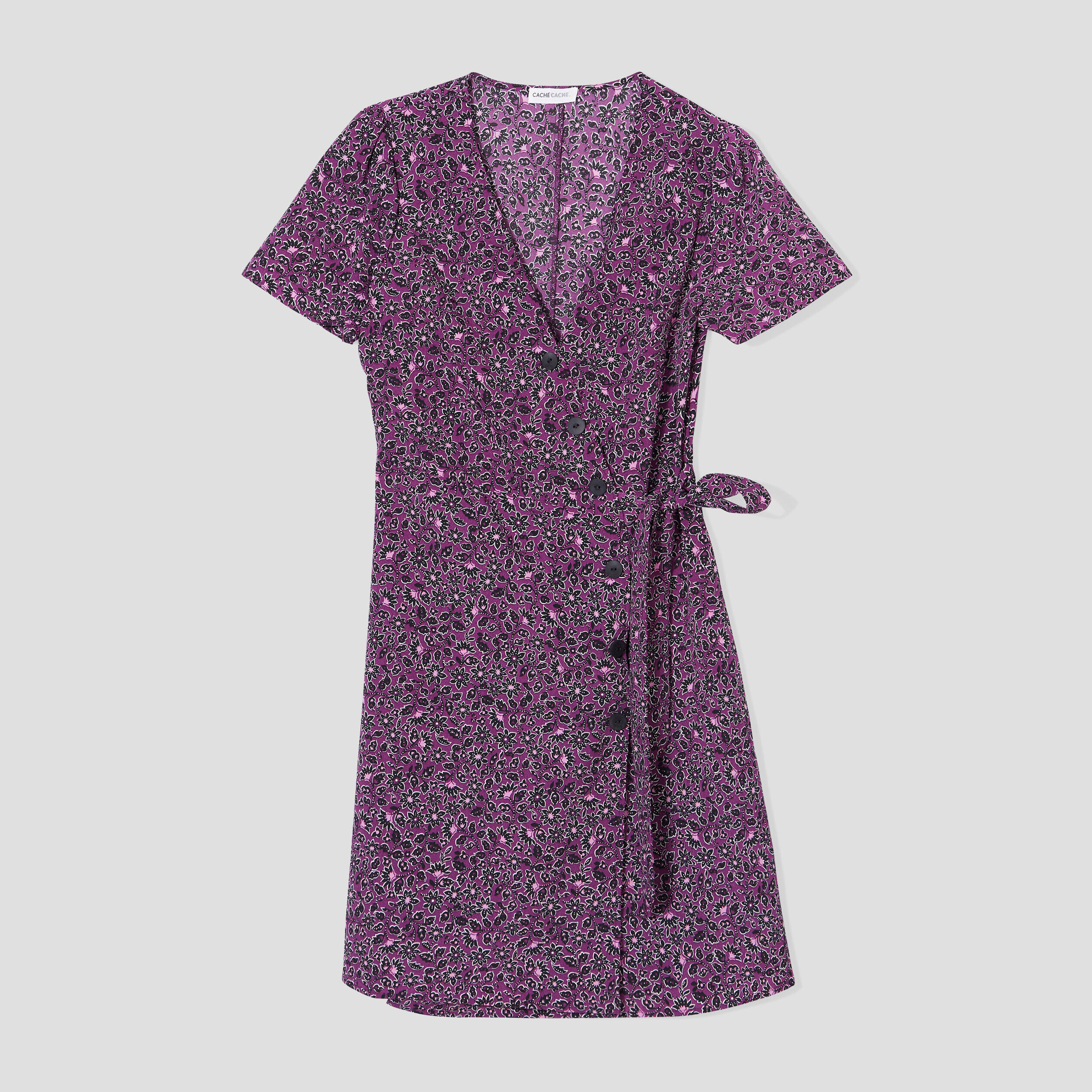 Robe cache-coeur prune femme | Cache Cache