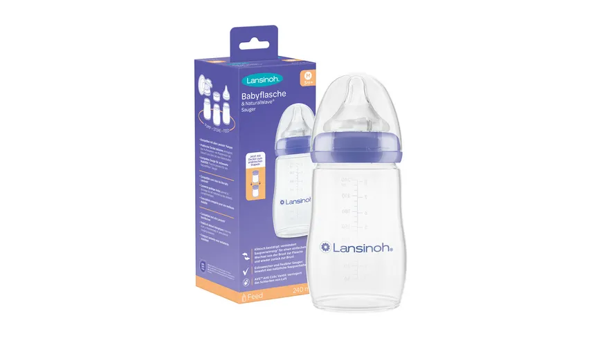 Lansinoh® Babyflasche & NaturalWave® Sauger