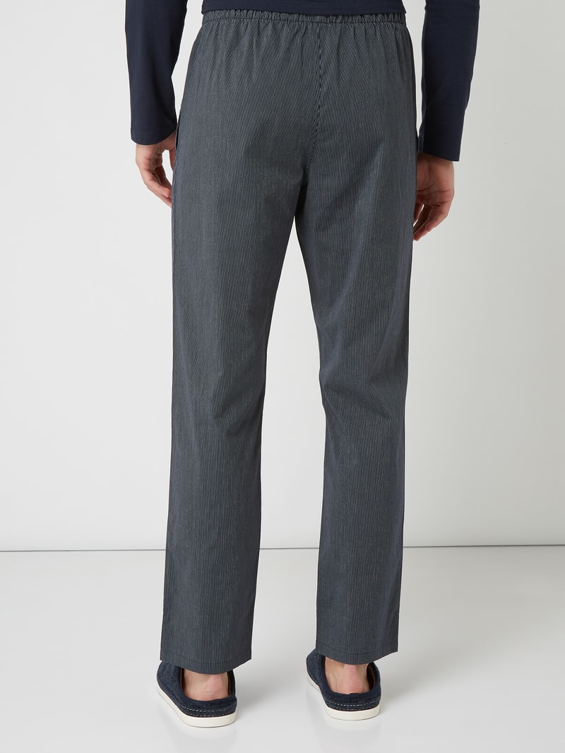 Loungehose mit Streifenmuster in marineblau