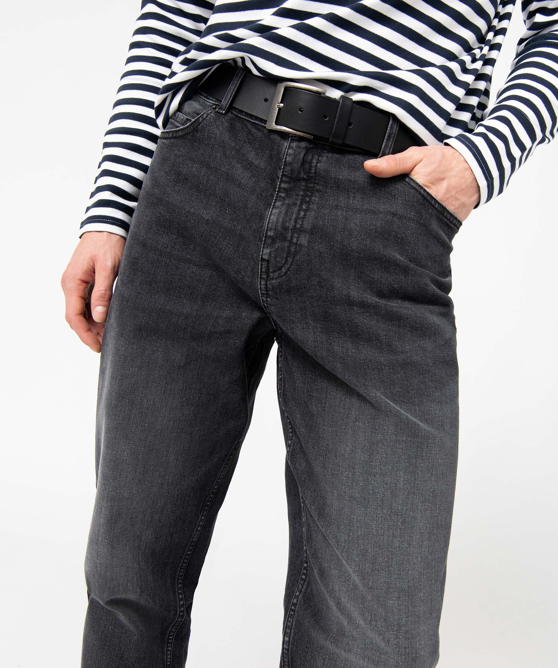 Jean homme coupe tapered et délavé stone | GEMO