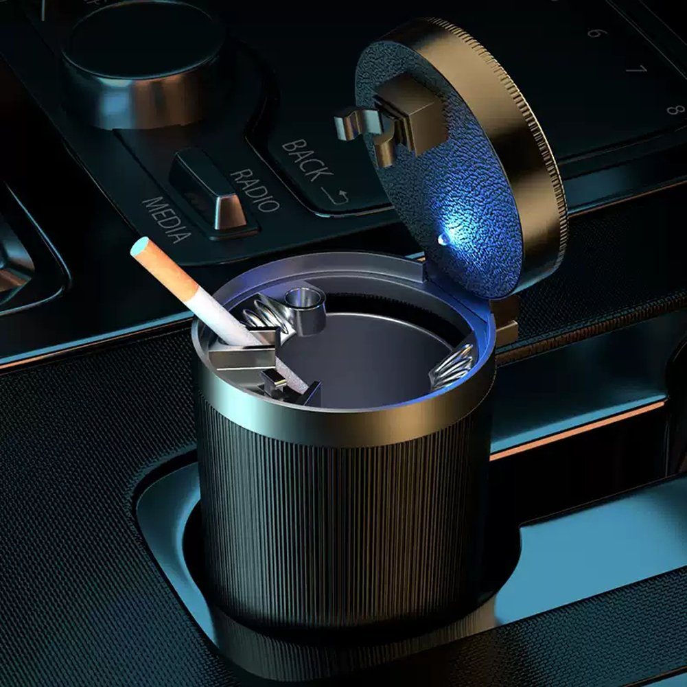 Bolwins Aschenbecher D09D KFZ Autoaschenbecher Aschenbecher LED Beleuchtung Gluttöter