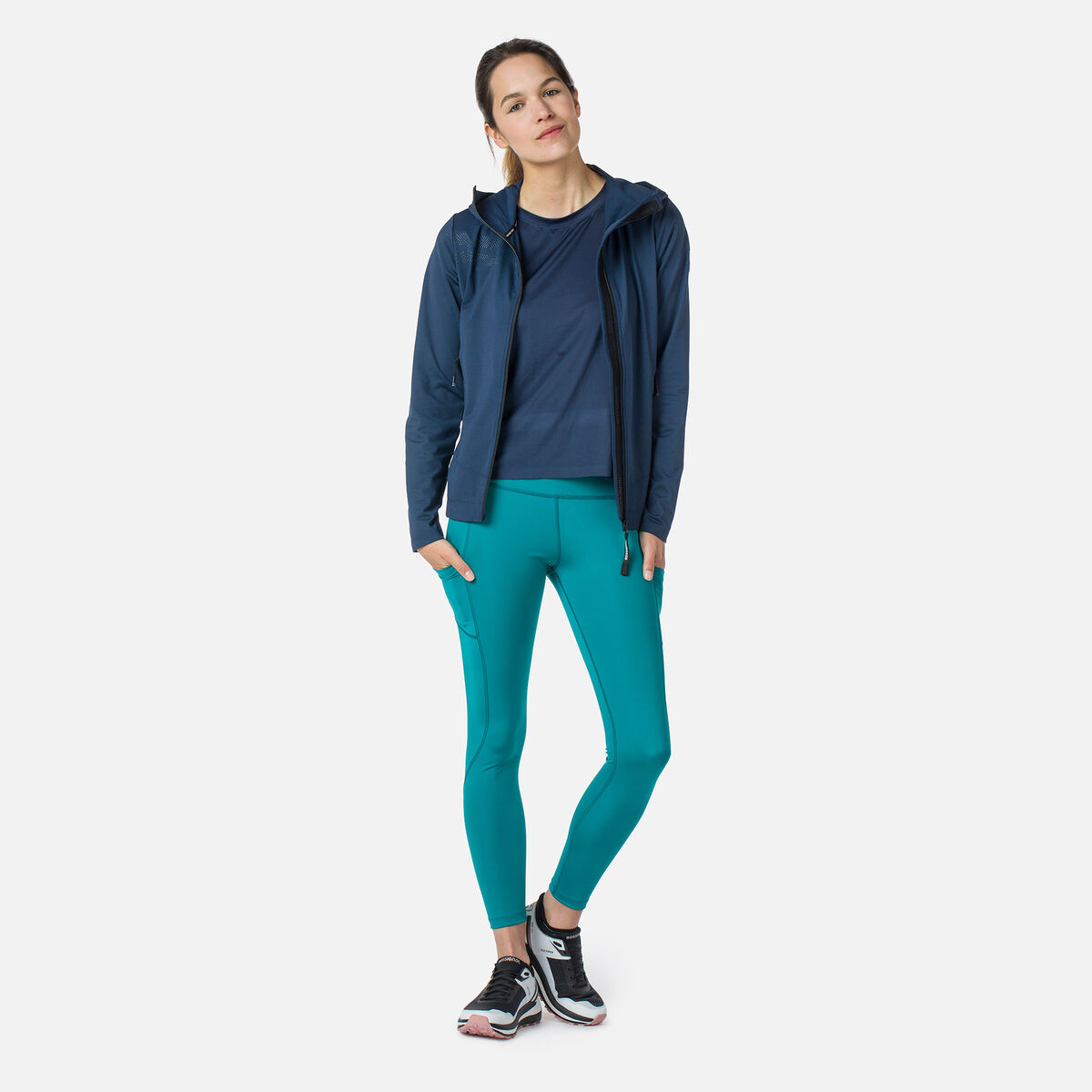 Eco Kapuzenpullover mit durchgehendem Reißverschluss für Damen